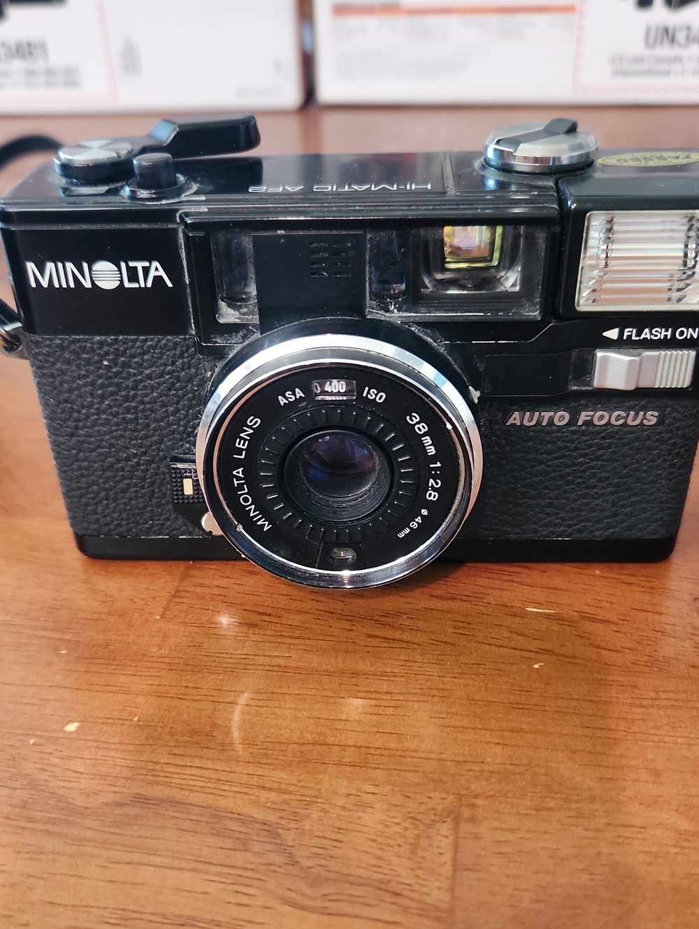 Vintage Minolta Hi-Matic AF2 35mm point-and-shoot film camera Untested
